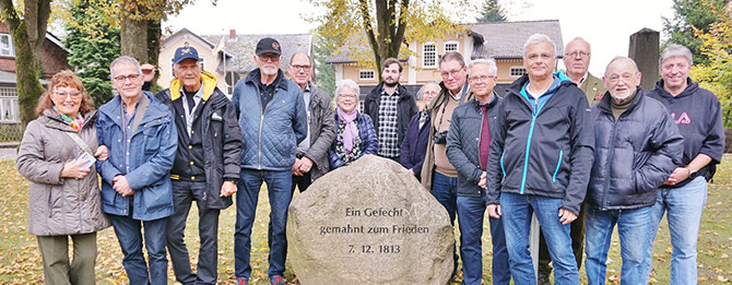 Bild Kranz am Schwedendenkmal durch Delegation aus Malmö